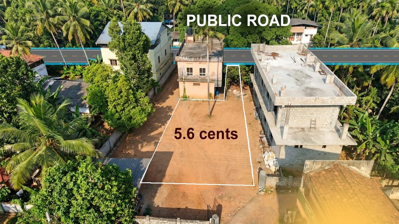 *5.6 cents for sale at prime spot in kannanaloor,kollam(only 100m from junction)
