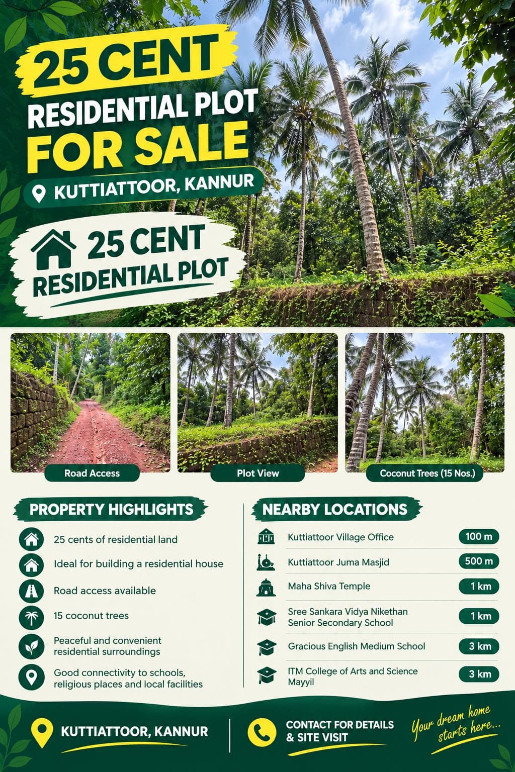 Plot for Sale in Patthammile, Kannur