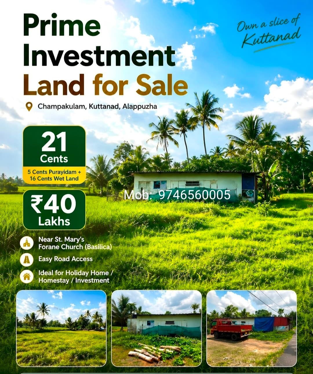 Plot for Sale in Champakulam, Kottayam