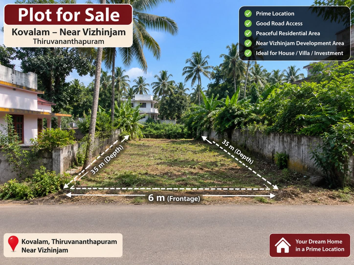 Plot for Sale in Thiruvallam, Thiruvananthapuram